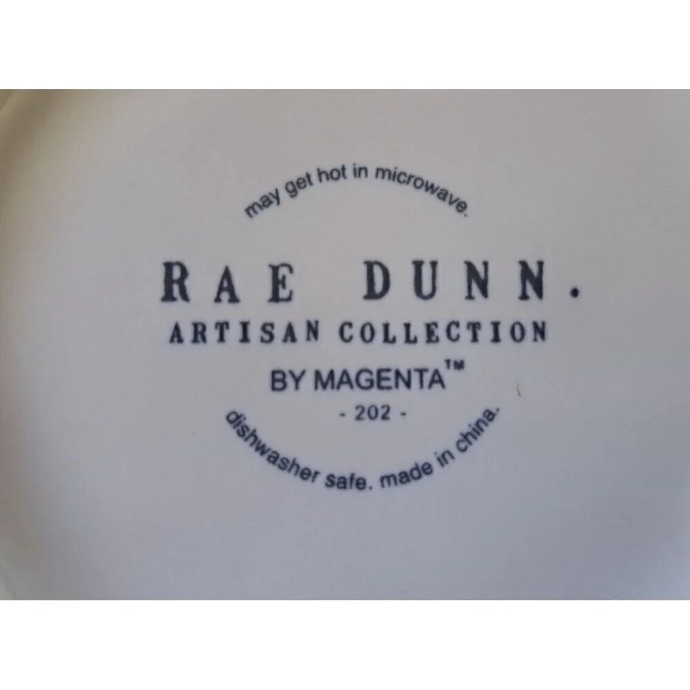 Dunn Hunter Rae Dunn Artisan Collection 20 oz. White Mug Dark Green Lettering